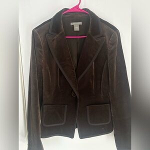 Ann Taylor Chocolate Brown Velvet Blazer
